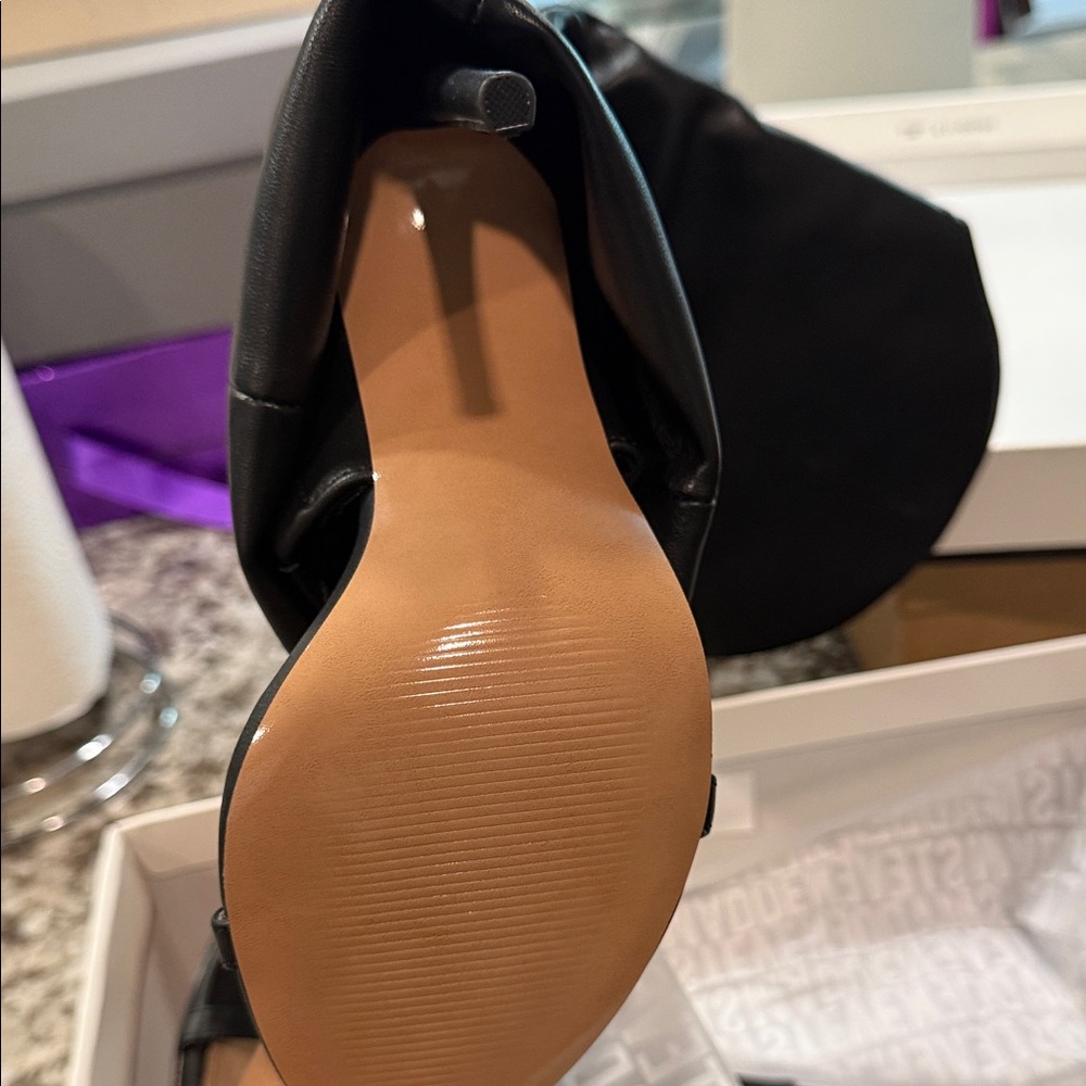 Steve Madden Black Slouchy Stiletto Knee-High Boots - Picture 3 of 5